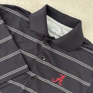ALABAMA CRIMSON TIDE Boys Performance Polo Shirt XS Black Stretch Football‎ Golf